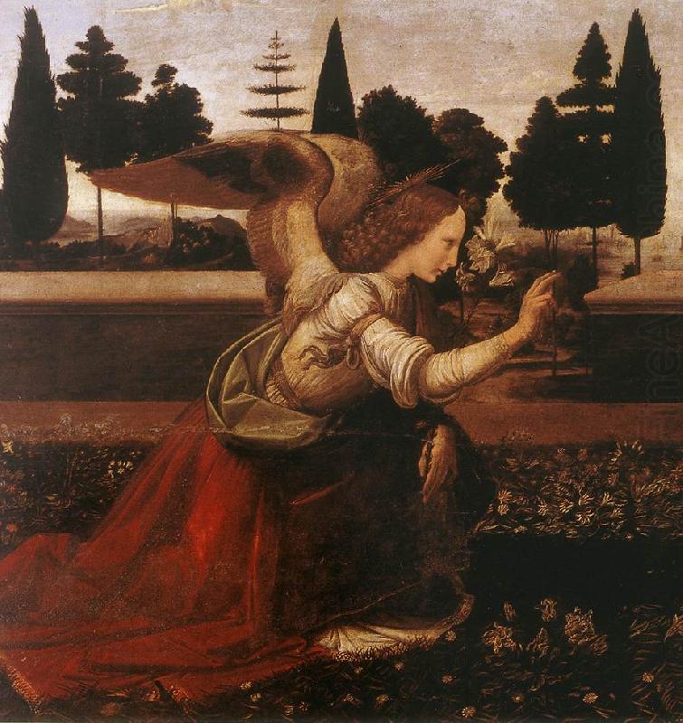 Annunciation (detail) dg, LEONARDO da Vinci